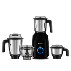 Atomberg Yulia 750 Watt Mixer Grinder | 4 Multipurpose Jars including Chopper Jar | Coarse Mode for Silbatta-like Textures | Powerful Intelligent Motor | Advanced Safety Features | Pebble Grey