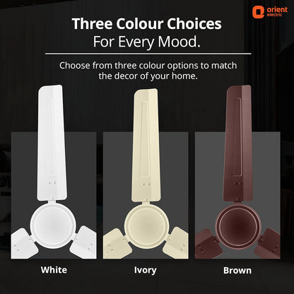 Orient Electric Falcon 400 1200MM High speed Ceiling fan for your home with corrosion free tangential blades | 5 year warranty (Brown, Pack of 1)