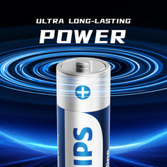 Philips AA Alkaline Battery, 20 Pack Ultra Long-Lasting Performance Battery (Pack of 20)