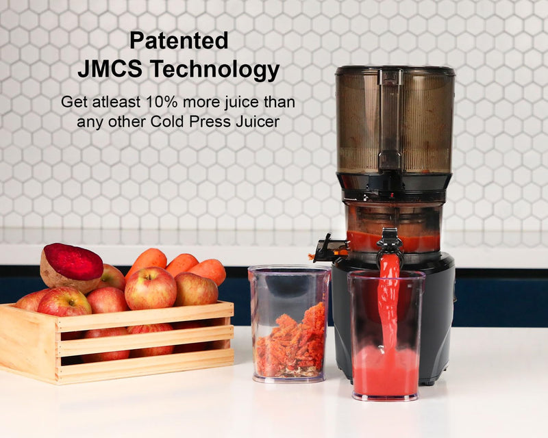 kuvings AUTO10 Black Cold Press Juicer, New Launch, Ultimate Hands-Free Whole Slow Juicer, Just Load Ingredients & Extract Juice at Press of a Button, Auto Cutting, 12 Years Warranty