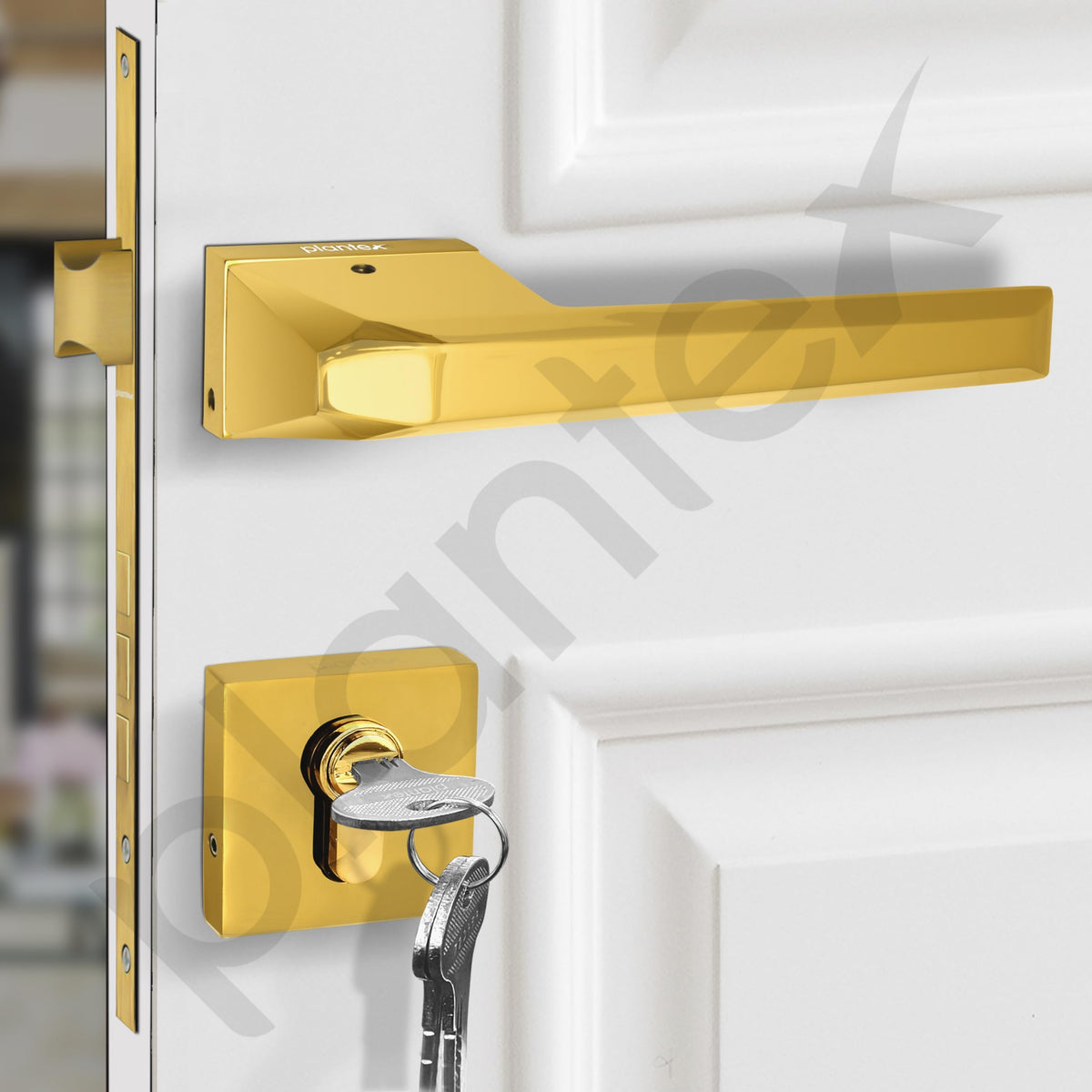 Plantex Brass Main Door Locks for Home/Premium Door Lock with 3 Years of Warranty/Mortise Handle for Door - Main Door Lock Set (PT-003- Gold)-6