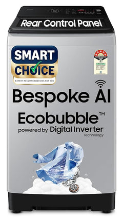 Samsung Smart Choice 10 Kg, 5 Star, AI Wash, Ecobubble, AI Energy Mode, AI VRT+, Soft Closing Door, Wi-Fi, Digital Inverter, Fully-Automatic Top Load Washing Machine (WA80F10E2LTL, Lavender Gray)