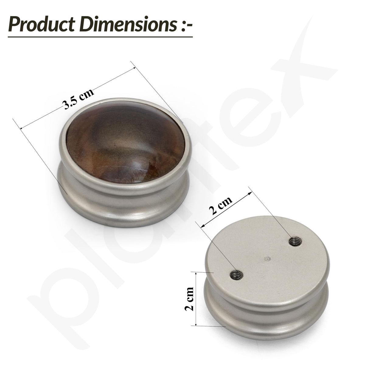 Plantex Knobs for Drawers/Drawer Knobs/Round Knobs for Cabinets/Pull-Push Knob for Kitchen/Bedroom Drawer - Pack of 3 (Satin)-6