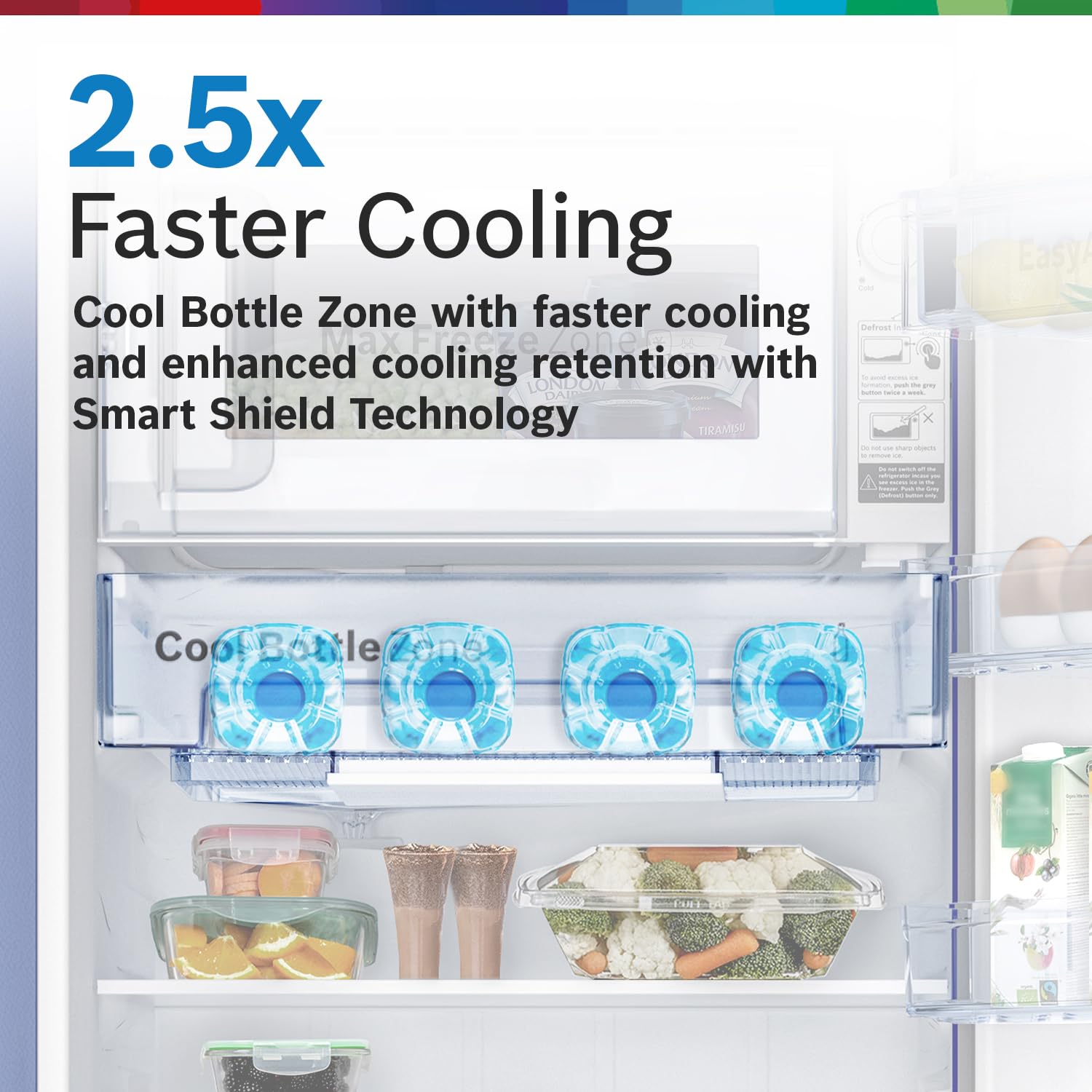 Bosch 226 L, 4 Star, Single Door Direct Cool Refrigerator with Pedestal Storage (CST22U14PI, 2.5X Faster Cooling, Cool Bottle Zone, 18 Hour Cooling Retention, Dark Lake)