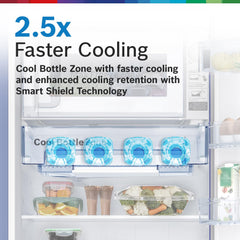 Bosch 226 L, 4 Star, Single Door Direct Cool Refrigerator with Pedestal Storage (CST22U14PI, 2.5X Faster Cooling, Cool Bottle Zone, 18 Hour Cooling Retention, Dark Lake)