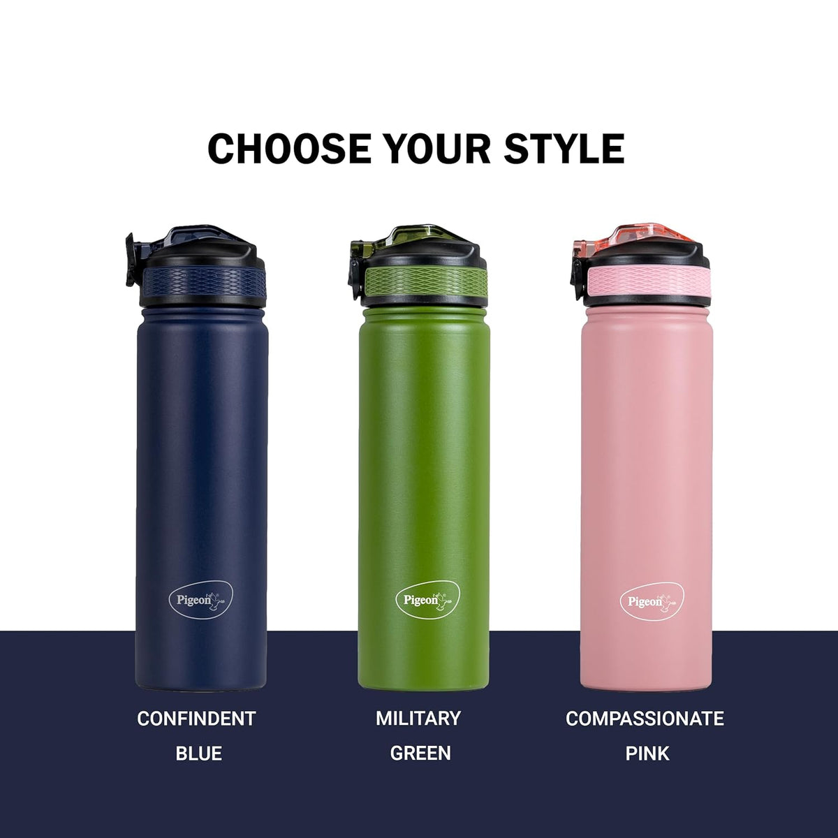 Pigeon by Stovekraft Rush Thermos Stainless Steel Sipper Flask with Straw, Cleaner and Additional Screw Cap