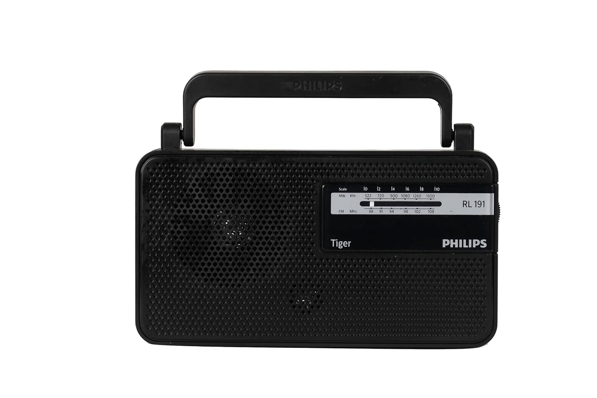 Philips Portable Radio RL191/94 with MW/FM Bands, 180mW RMS Sound Output, Telescopic Antenna