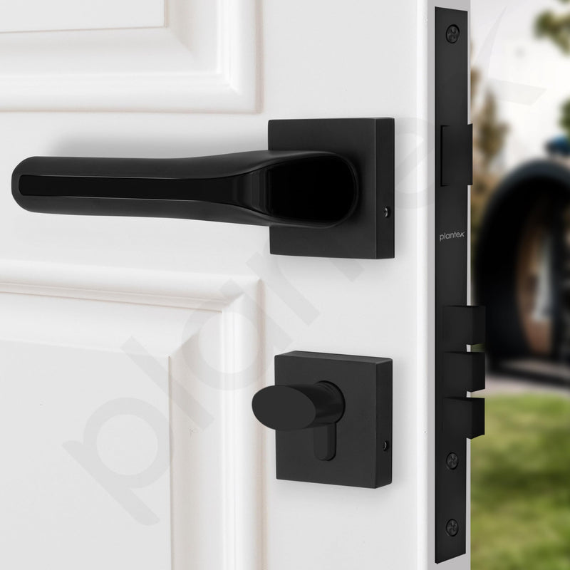 Plantex Door Lock for Home with 3 Years of Warranty/Mortise Locks for Door - Main Door Lock Set (PT-007- Black)-2