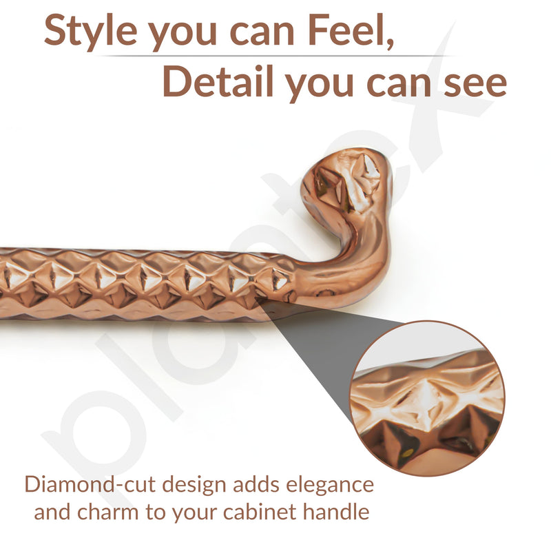 Plantex Cabinet Handle/Kitchen Cabinet Door Handle/Wardrobe/160 mm Cupboard Handle/Door Pull-Push Handle for Home/Office - Pack of 2 (Rose Gold) (Model APS-DTC-3710)-4