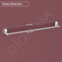Plantex Pure Brass Towel Rod for Bathroom/Towel Holder/Cloth Hanger for Bathroom/Bathroom Accessories - 24 Inch (Chrome Finish) Superb-3