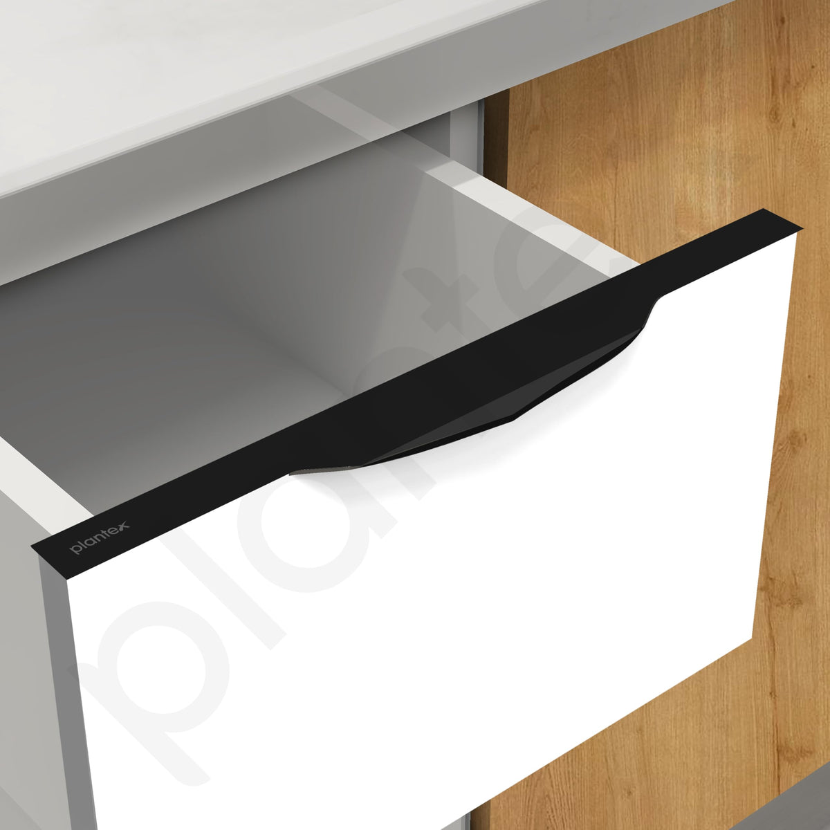 Plantex Profile Handle for Kitchen Cabinet/14 Inch Aluminium Drawer Profile Handle/Wardrobe Pull Handle for Home/Office/Hotel - Pack of 2 (Black) (Model APS-PF-1002)-5