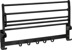 Plantex Space Aluminum Folding Towel Rack/Towel Stand/Hanger/Bathroom Accessories (24 Inches, Black-Matt)-3