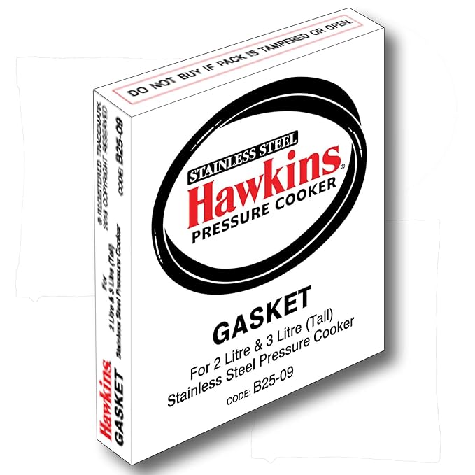 Hawkins Gasket Tall Stainless Steel Contura Pressure Cooker - 2-3 L (Black), 3 Liter