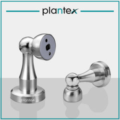 Plantex Stainless Steel Door Stopper/360 Degree 4 Inch Door Magnet for Home/Wall Mounted Soft Catcher to Hold Wooden/Glass/PVC Door/Door Stops for Home (Matt)-6
