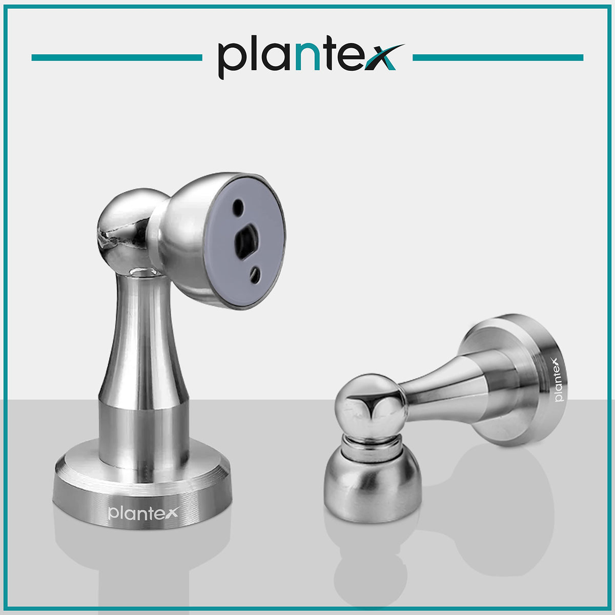 Plantex Stainless Steel Door Stopper/360 Degree 4 Inch Door Magnet for Home/Wall Mounted Soft Catcher to Hold Wooden/Glass/PVC Door/Door Stops for Home (Matt)-6