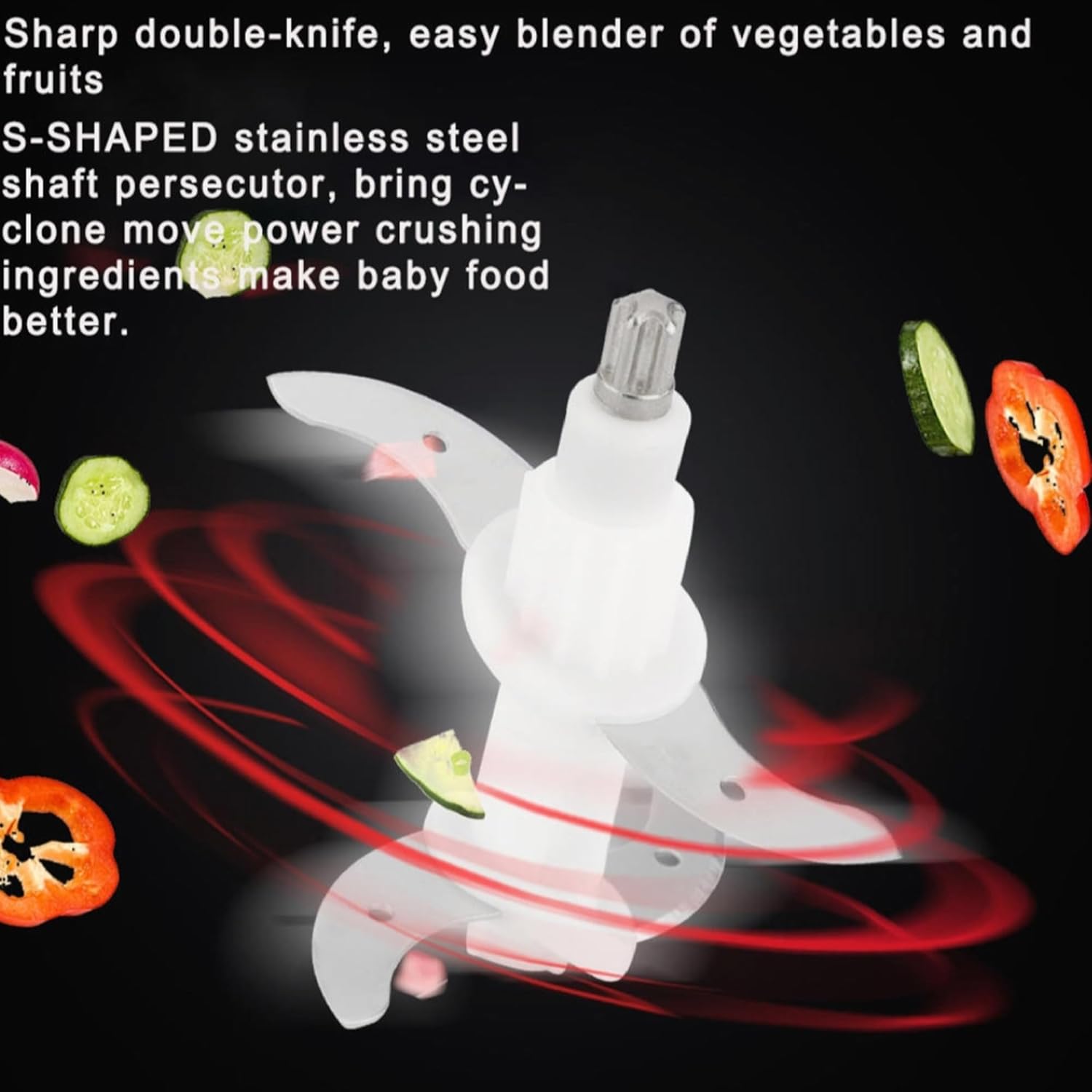 Pigeon Ultra Fast Electric 300 Watts Electric Chopper For Kitchen, Twin Blade Technology, 600 Ml 'Chop-N-Store' Plastic Bowl With Lid, Vegetable Chopper, Cutter, Chop, Mince, Dice, Whisk, Blend, Red