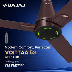 Bajaj Voittaa BLDC 1200 mm Ceiling Fan | 5 Star (Chocolate Brown)-4