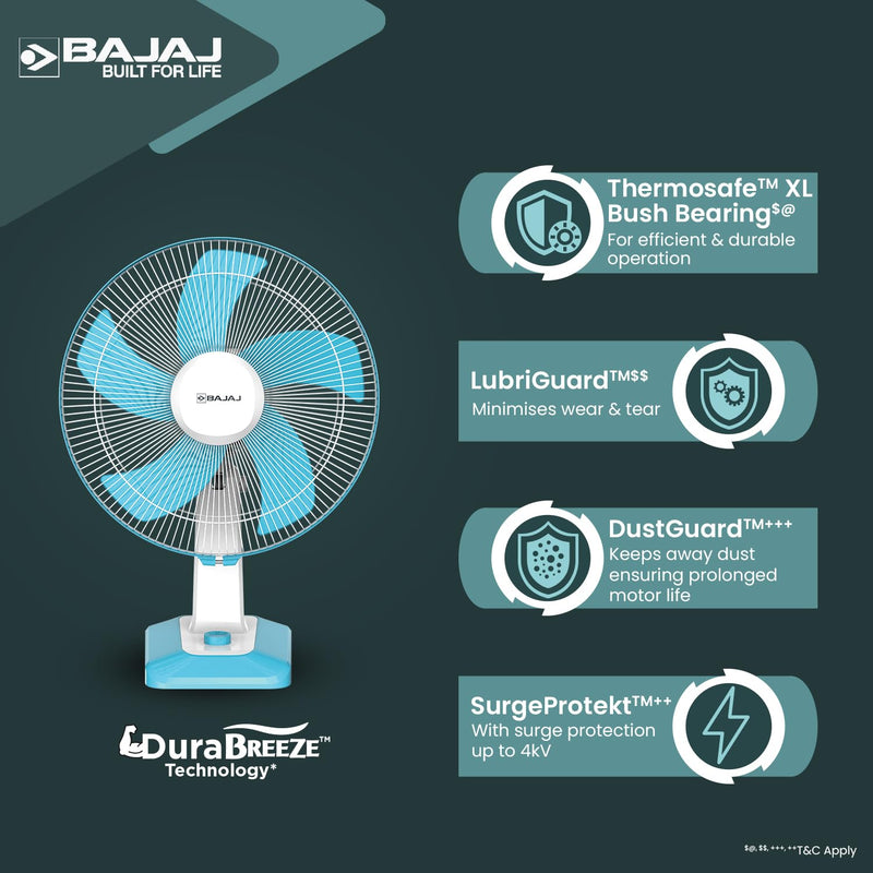Bajaj Penta Robusto 400MM Oscillating Table Fan For Home-3