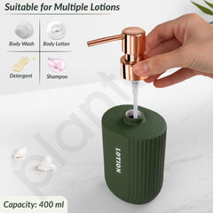 Plantex Ceramic Bathroom Set - Soap Holder for Bathroom/Liquid Soap Dispenser/Tumbler Holder/Toothbrush Holder - 3 Pcs Set (Model APS-NZBA-422)-3