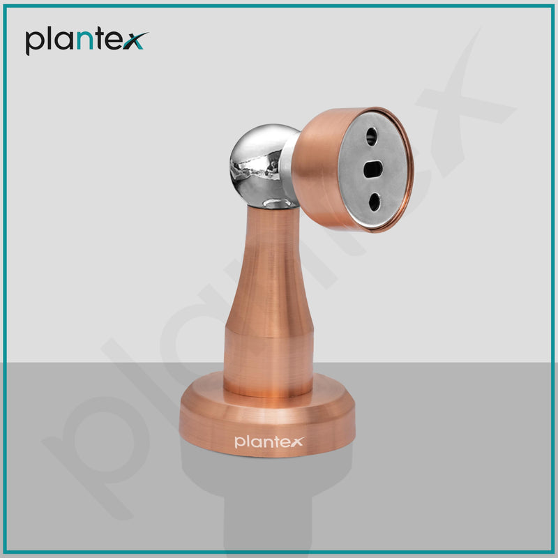 Plantex Stainless Steel 360 Degree 4 inch Door Magnet Stopper for Home/Office/Hotel Wall and Floor Mounted Soft-Catcher to Hold Wooden/Glass/PVC Door Stops (Rose Gold Finish)-6