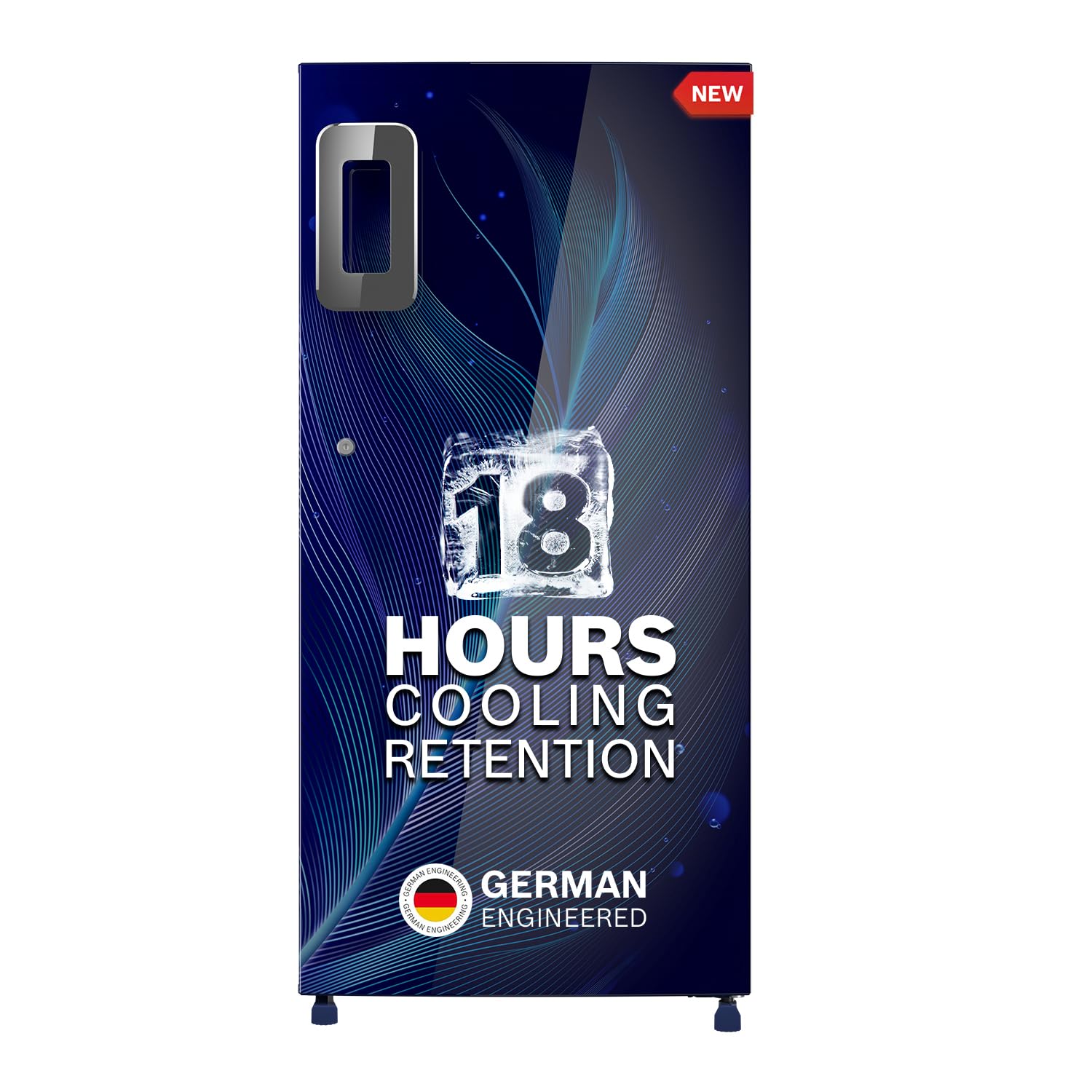 BOSCH 207 L, 4 Star Single Door Refrigerator with Industry's largest vegetable box* & Beverage space (CST20B34NI, Feather Blue| 18 Hr Cooling Retention, 2.5x Faster Cooling, Smart inverter compressor