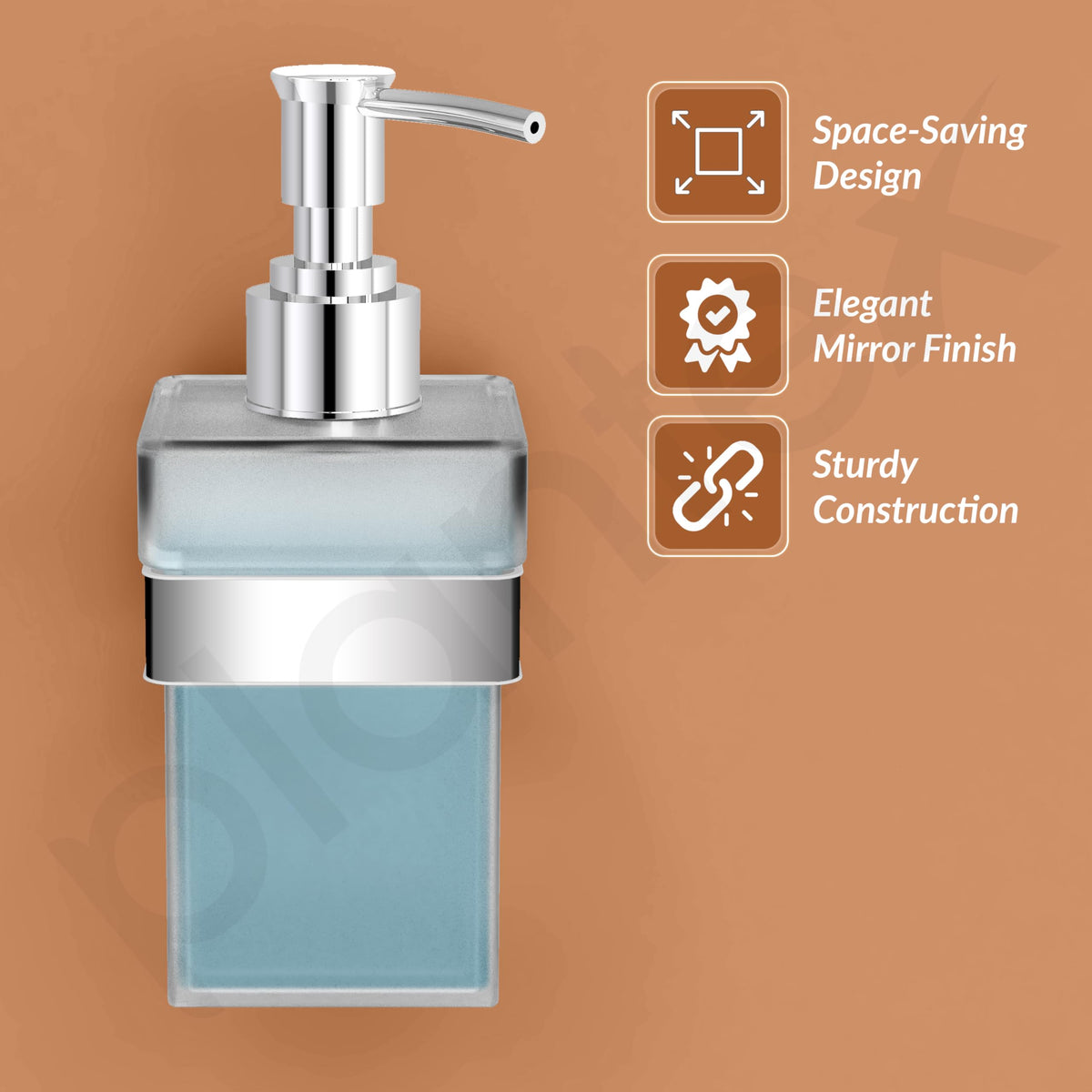 Plantex Stainless Steel Liquid Soap Dispenser/Shampoo Dispenser/Hand Wash Bathroom Accessories - Nexa (Chrome)-2