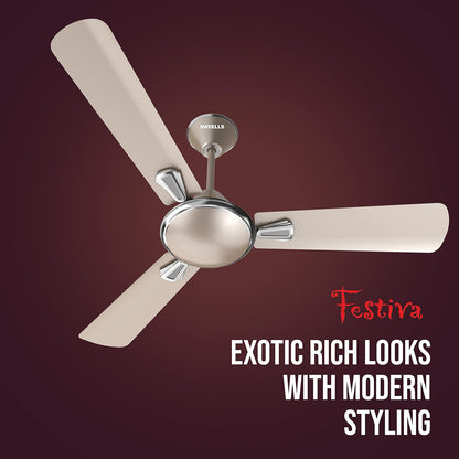 Havells Festiva 1200mm Dust Resistant Ceiling Fan (Gold Mist)