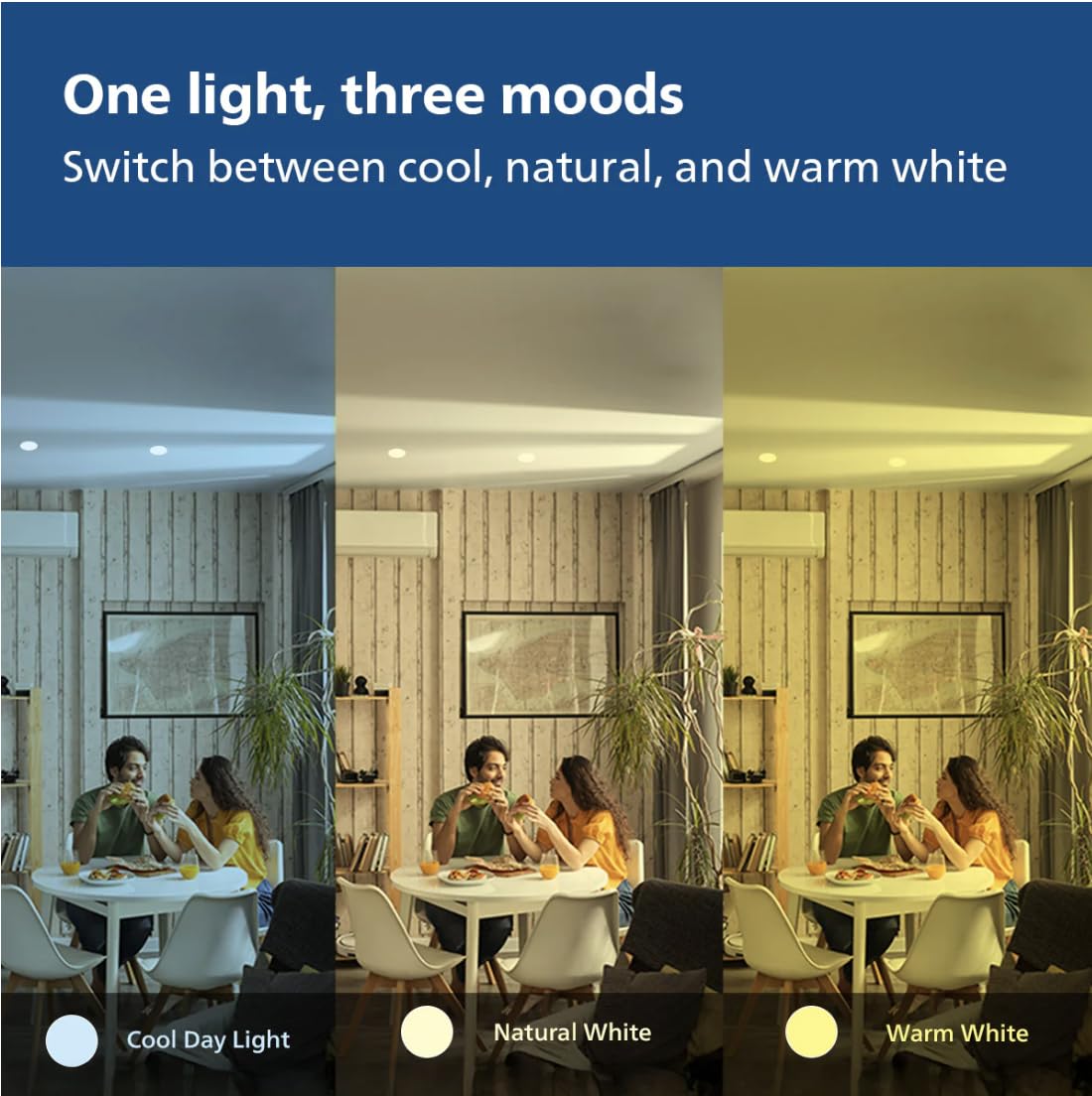 Philips Aura Styledge LED Downlight (Warm White, 7W)