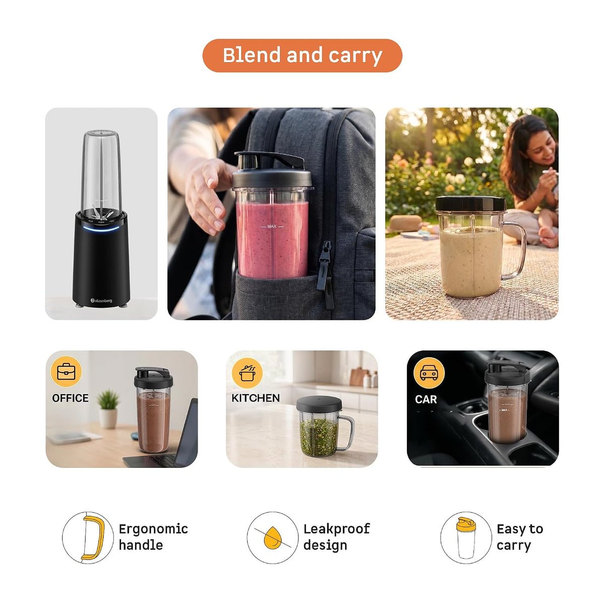 Atomberg New Launch Zephyr 4J Nutri Blender | Mixer-Grinder-Smoothie Maker