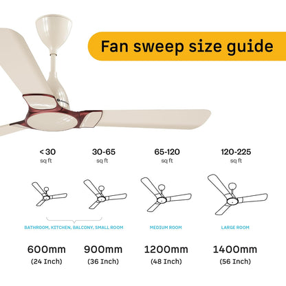 atomberg Erica Nuvo Regulator 1200mm BLDC Ceiling Fan | Newly Launched | Advance Air+ Technology | Award Winning Designer Fan | BEE 5 star | Low noise operation | 3 Years Warranty (Seasand Ivory)