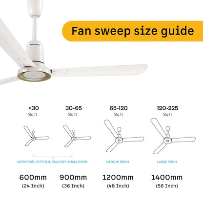 atomberg Studio Nexus Smart 1200mm BLDC Ceiling Fan with IoT & Remote Control | BEE 5-star | Newly Launched | High Air Delivery with Moonbeam Light | Low noise | 5 Year Warranty| Pearl White
