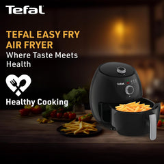 Tefal Easy Fry Air Fryer/Powerful 1200W / Customisable Temperature Control from 80°C to 200°C | 60-Minute Timer| 3.2 L | For Health-conscious Individuals | Multifunctional Cooking | 2 Year Warranty