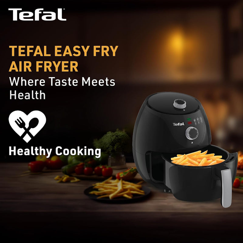 Tefal Easy Fry Air Fryer/Powerful 1200W / Customisable Temperature Control from 80°C to 200°C | 60-Minute Timer| 3.2 L | For Health-conscious Individuals | Multifunctional Cooking | 2 Year Warranty