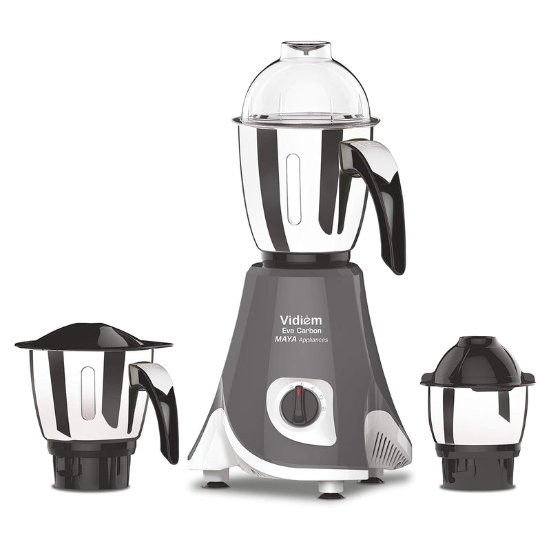 Vidiem Eva Elite Mixer Grinder 710 A, 750W with 4 Jars (1 Juicer + 3 Leakproof Jars) | Self-Locking Jars | ARIA Cool Tec