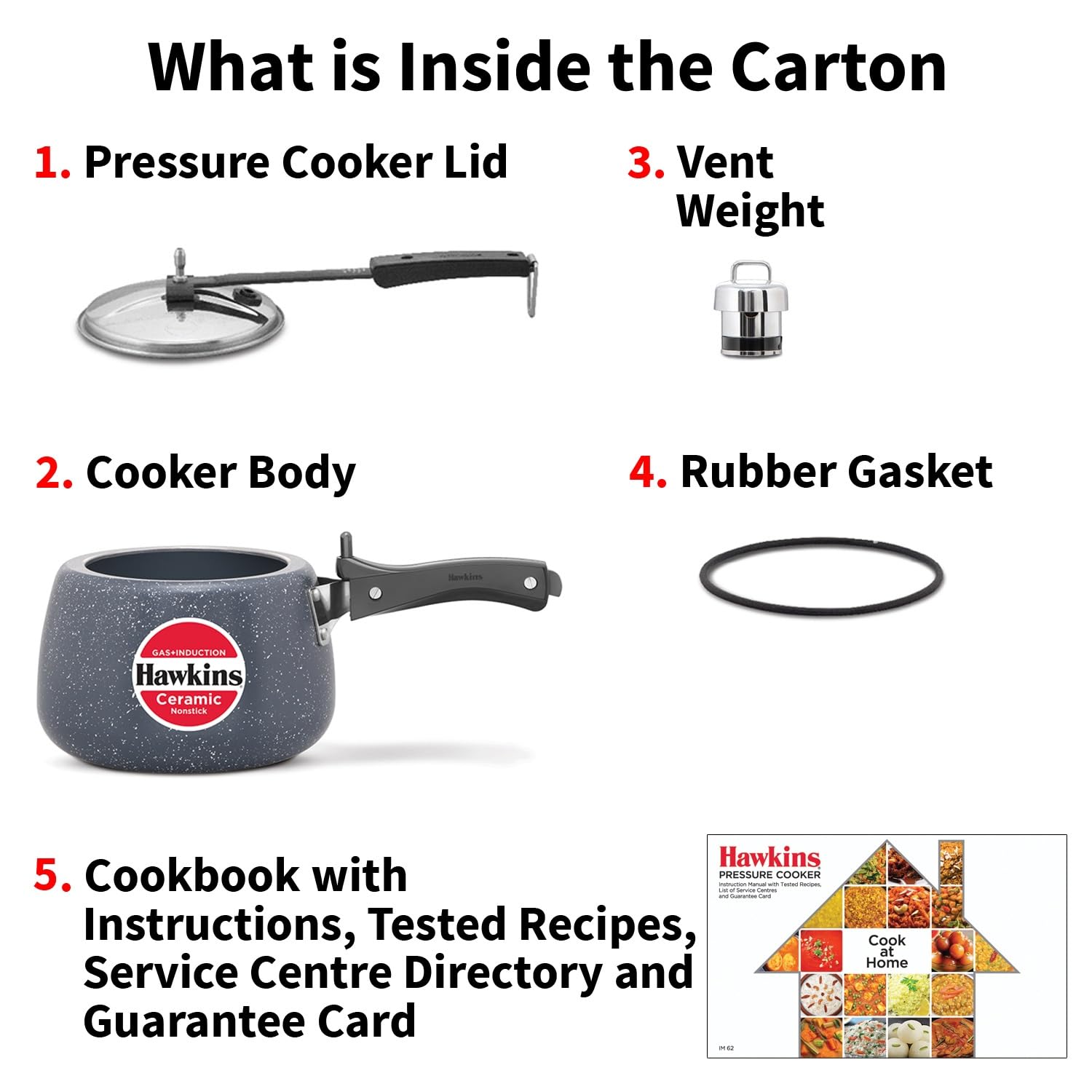 Hawkins 3 Litre Ceramic Nonstick Pressure Cooker, Induction Inner Lid Cooker, Blue (ICC30)