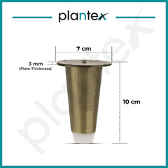 Plantex Heavy Duty Stainless Steel 4 inch Sofa Leg/Bed Furniture Leg Pair for Home/Furniture Sofa Legs for Table/Support Legs/Furniture Leg (Brass Antique) Set of 4 Pcs-3