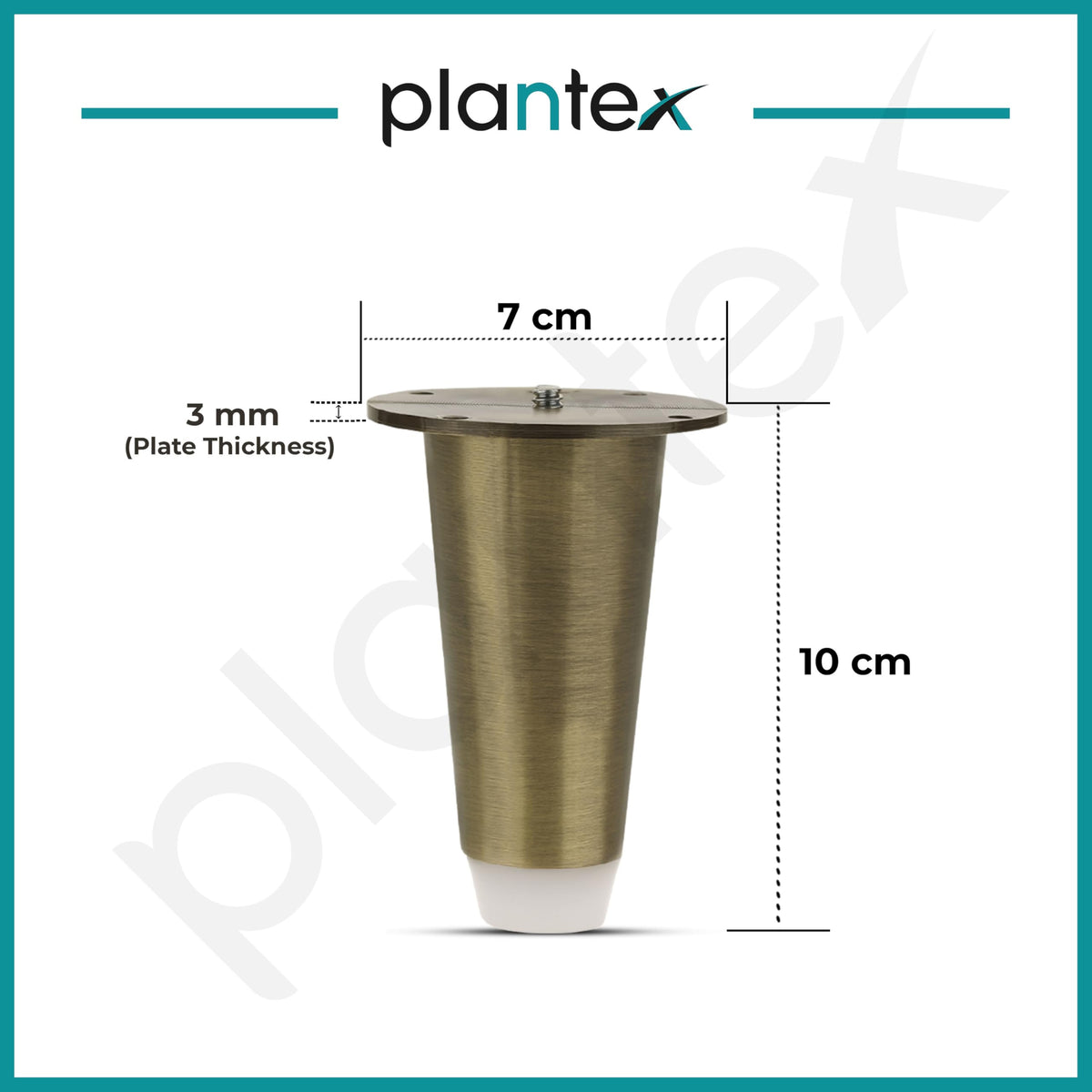 Plantex Heavy Duty Stainless Steel 4 inch Sofa Leg/Bed Furniture Leg Pair for Home/Furniture Sofa Legs for Table/Support Legs/Furniture Leg (Brass Antique) Set of 4 Pcs-3