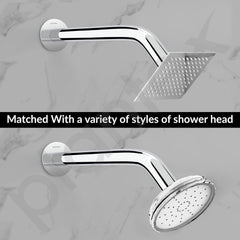 Plantex 11-Inch Round Bend Shower Arm for Overhead Shower/Stainless Steel Shower Pipe/Wall Mount Bathroom Fitting with 1⁄2-Inch Thread - Pack of 1 (Chrome)-5