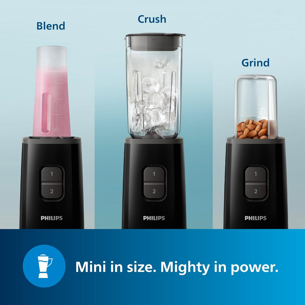 Philips HR2603/90 Mini Blender, 3-Jar Capacity