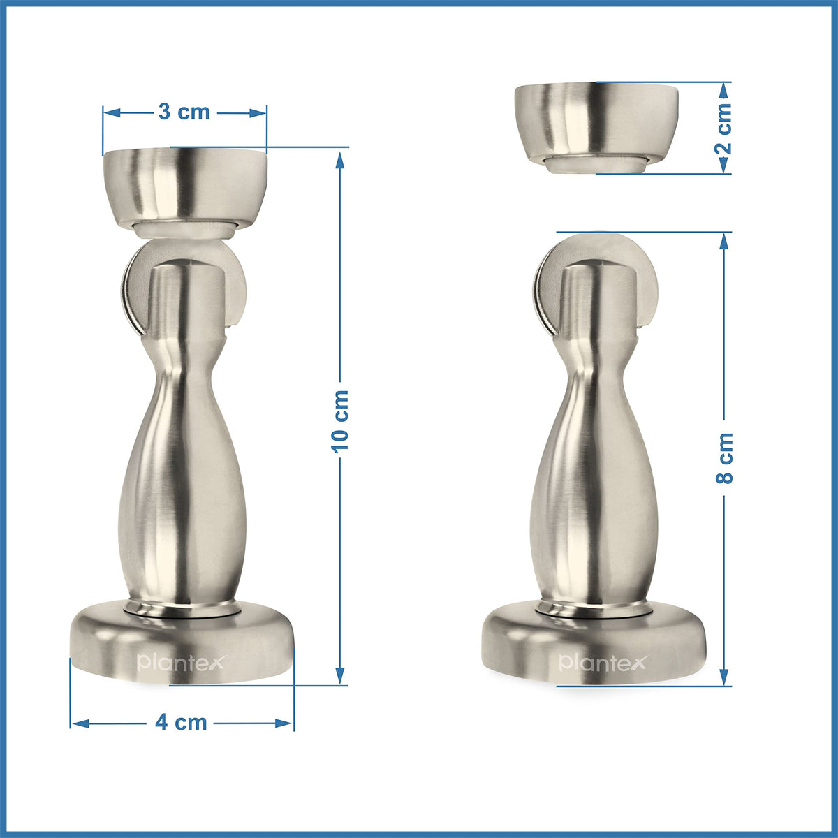 Plantex Magnetic Door Stopper/Door Magnet Stopper/Door Stopper for Main Door/Stops for Doors (4 Inch,Silver Matt)-3