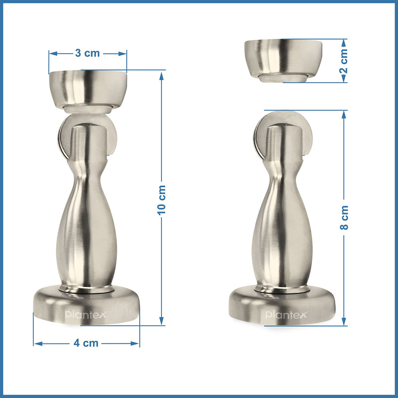 Plantex Magnetic Door Stopper/Door Magnet Stopper/Door Stopper for Main Door/Stops for Doors (4 Inch,Silver Matt)-3
