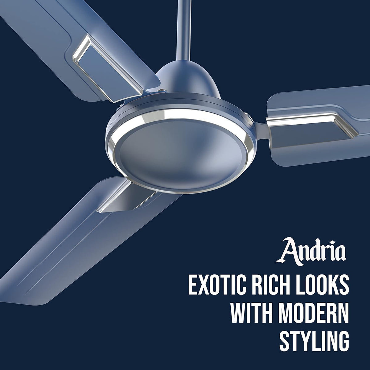 Havells Andria 1200mm Dust Resistant Ceiling Fan (Indigo Blue), 4 stars-3