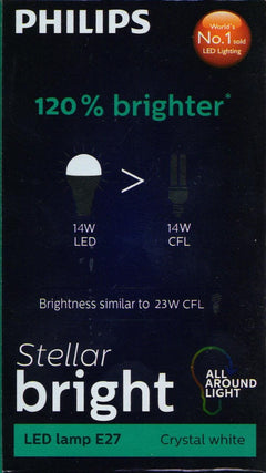 Philips Base E27 14-Watt LED Bulb (Cool Day Light,Pack of 12)
