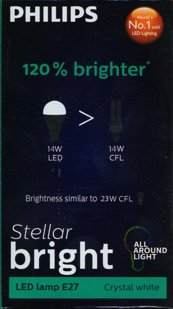 Philips Base E27 14-Watt LED Bulb (Cool Day Light,Pack of 12)