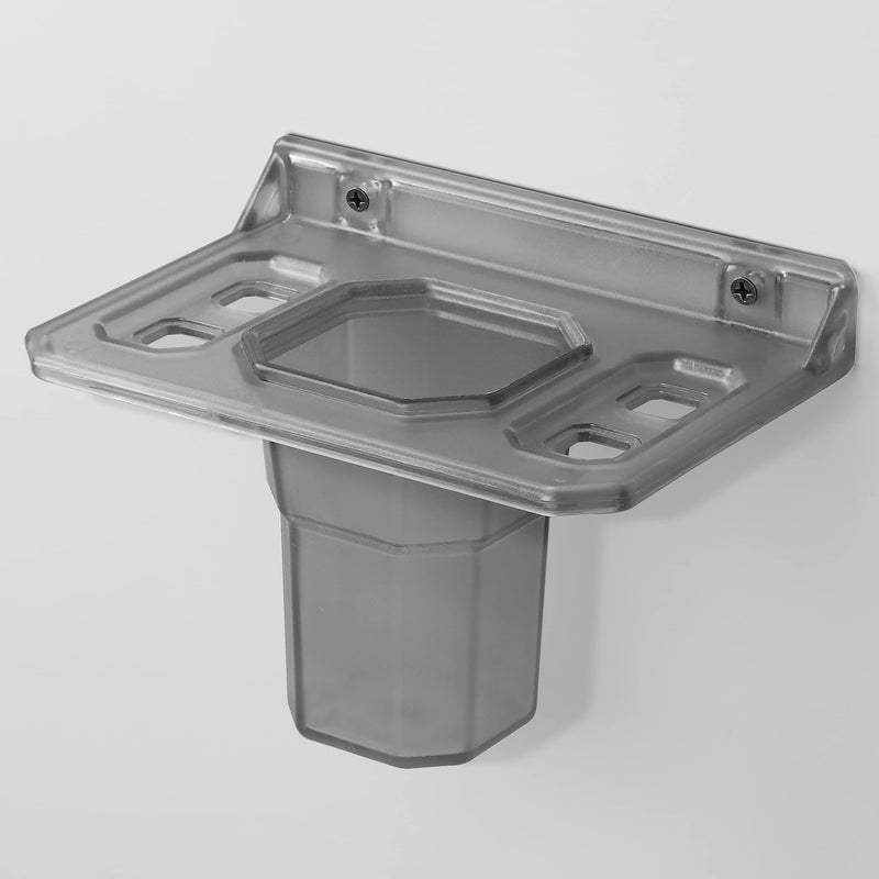 Plantex Unbreakable ABS Plastic Tumbler Holder/Tooth Brush Holder/Bathroom Accessories (Transparent)-6