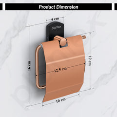 Plantex 304 Stainless Steel Toilet Paper Holder/Tissue Paper Roll Holder for Bathroom/Washroom/Bathroom Accessories -Parv (Rose Gold & Black)-3