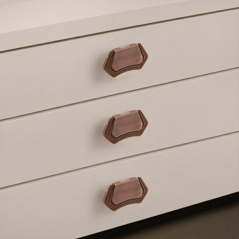 Plantex Drawer Kadi/3 Inch Chest Handle for Drawer/Rectangular Cabinet Kadi/Pull-Push Kadi for Home/Office Drawer - Pack of 3 (DTK-296, Rose Gold)-2