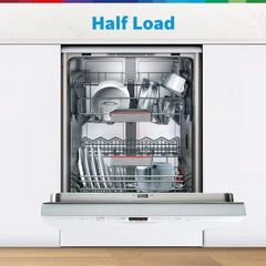 Bosch 13 Place Setting Dishwasher with Intensive Kadhai Program, No Pre-Rinse, 70⁰ Hot water wash, Half Load Option & Extra Cutlery Box - (SMS66GW01I, White, Glass Protection Technology)
