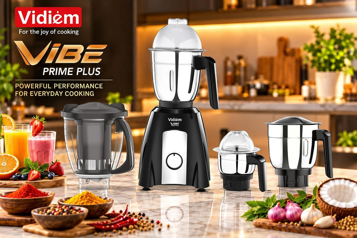 Vidiem Vibe Prime Plus 750W Mixer Grinder with 4 Jars