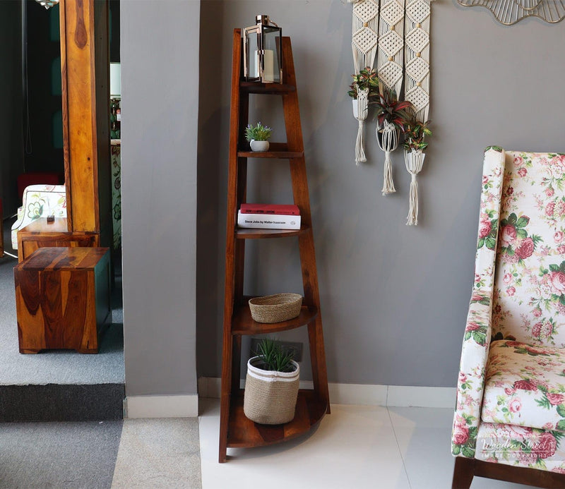 Handmade Sheesham Wood Floating Shelf | Solid Hardwood, Hard Wax Oiled | Elegant Wall Decor & Book Shelf | Rust